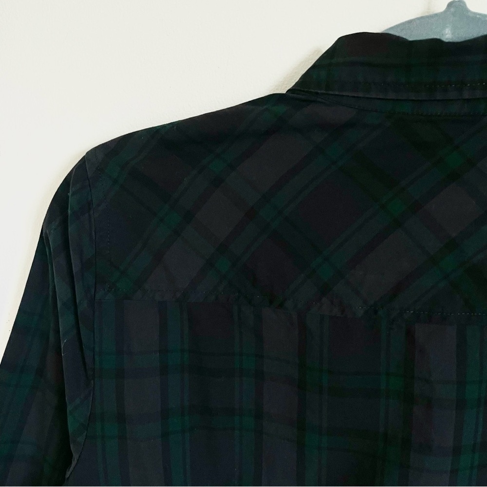 J. Crew Slim Stretch Perfect Shirt In Black Watch Tartan Size 6 EUC - Picture 14 of 14